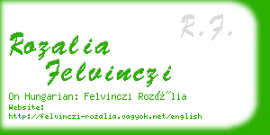 rozalia felvinczi business card